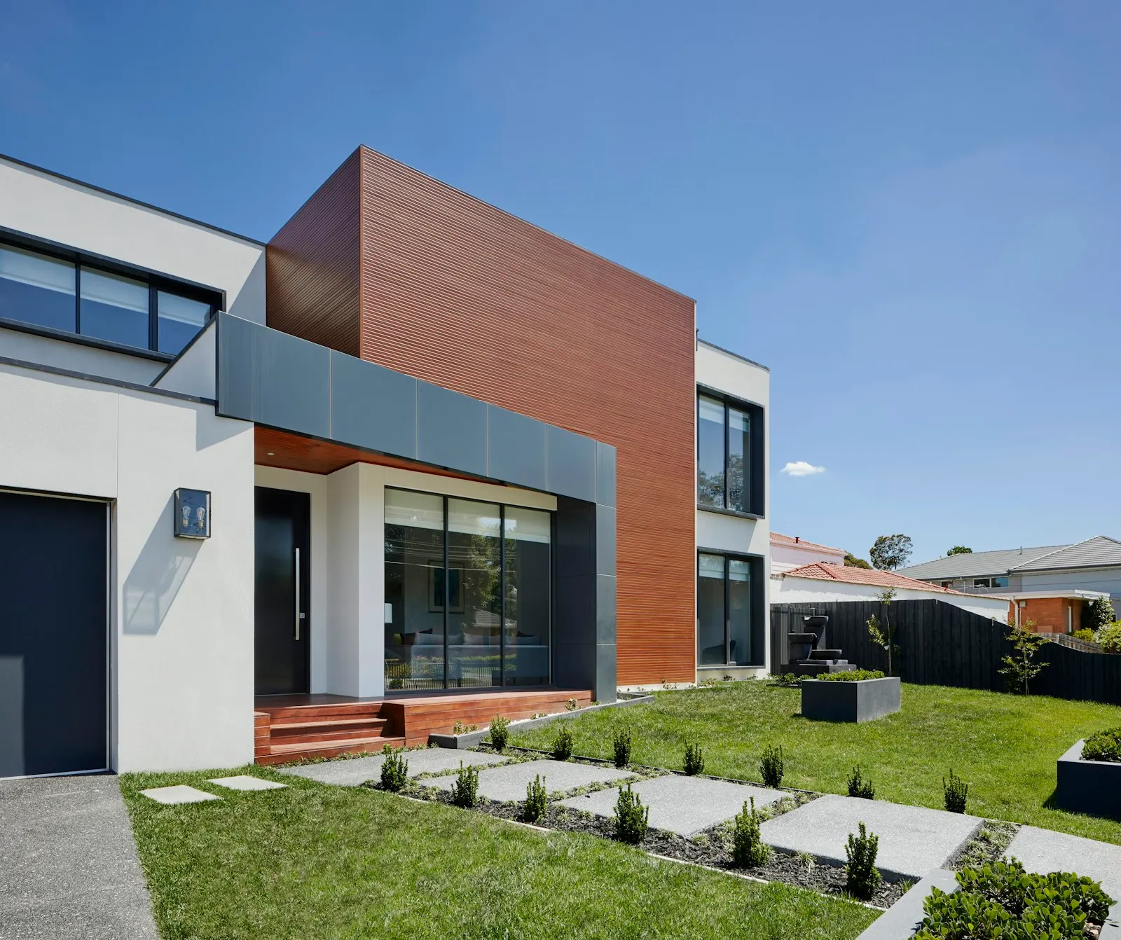Compound Wall and Landscaped Entrance